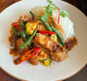 Prik Khing Moo Krob w/rice
