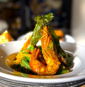 Creamy Sweet basil with King Prawn